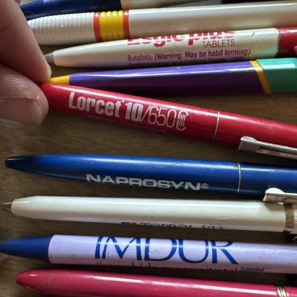 Rx Pharmacy Promotional Ballpoint Pens Lot Of 29 Ambien Lotensin Nicotrol Biaxin